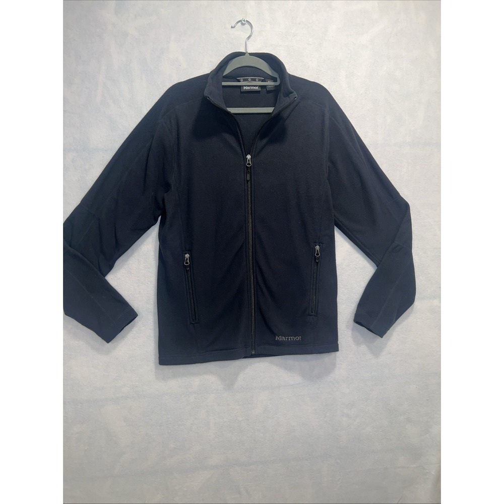 MARMOT MEN'S BLACK FLEECE FULL ZIP‎ ROCKLIN JACKET SZ Small